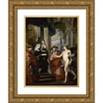 thumbnail image 1 of Rubens, Peter Paul 19x24 Gold Ornate Wood Framed with Double Matting Museum Art Print Titled - The Treaty of Angouleme (Life of Marie de Medici, Queen of France), 1 of 4