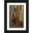 thumbnail image 1 of Rubens Santoro 13x18 Black Ornate Wood Framed Double Matted Museum Art Print Titled - The Side Streets, 1 of 5