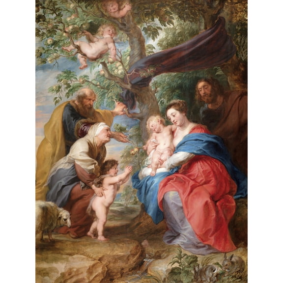 Rubens The Holy Family Under An Apple Tree Painting Extra Large XL Wall Art Poster Print