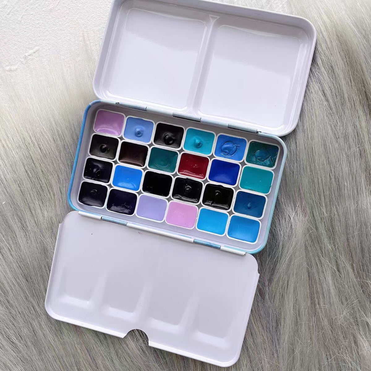 Rubens Watercolor Paint 24 Colors 1ml Tin Box Artist Student Beginner Painting Watercolor Supplies