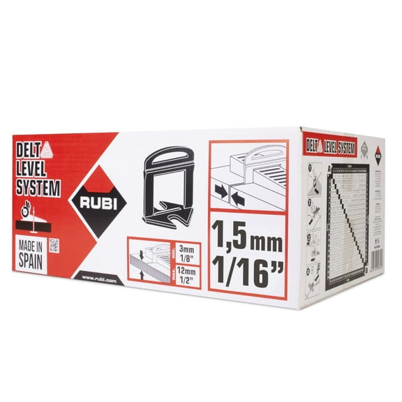 Rubi Tools DELTA 1/16" (1.5MM) Clips, 2400pc Box- 03939