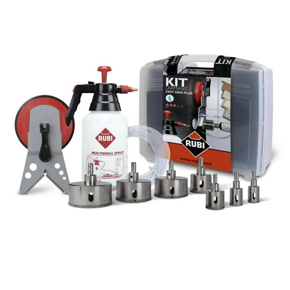 Rubi Tools Hole Saw Diamond Drilling Bits Easy Gres Plus Kit