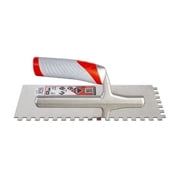 Rubi Tools Stainless Steel Notched Trowel 11 In. 28 Cm. 3/8 In. X 3/8 In. 8X8 Mm.