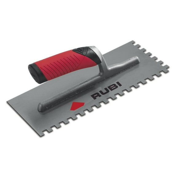 Rubi Tools Open RUBIFLEX Handle Trowels - Square Notch, 3/16" x 3/16"- 76965