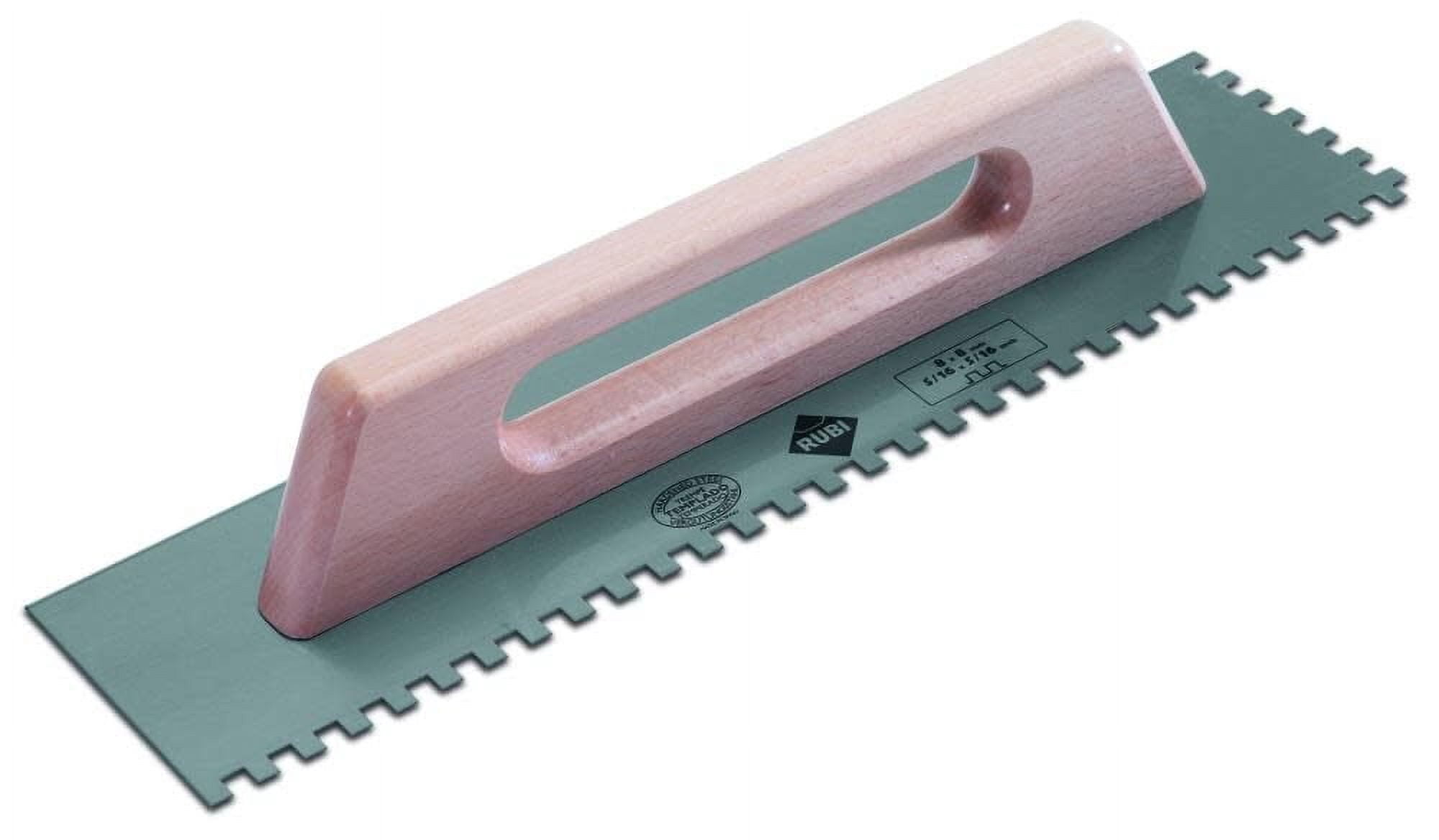 Rubi Tools Steel Notched Trowel 19 In. (48 Cm.) 1/4 In. X 1/4 In. (6 X ...