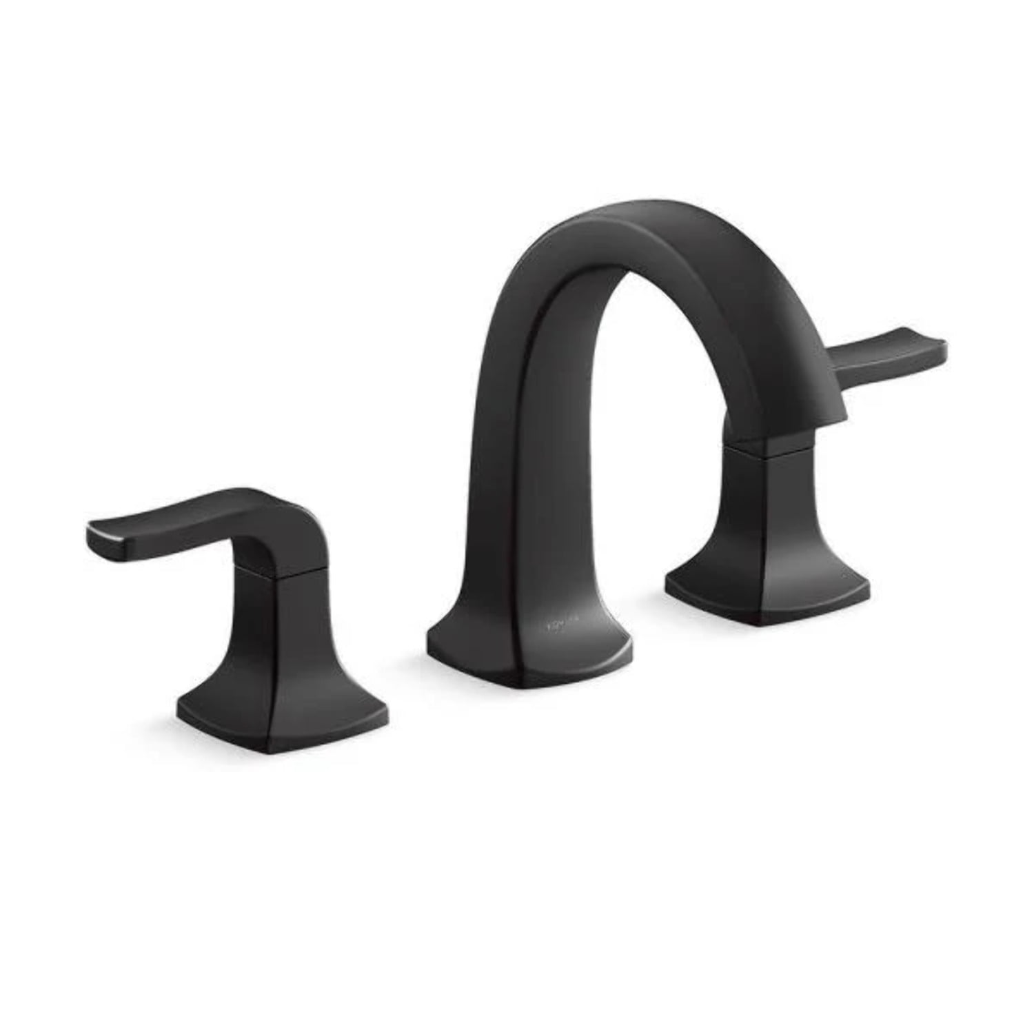 Matte Black Double Handle Widespread Bathroom Faucet