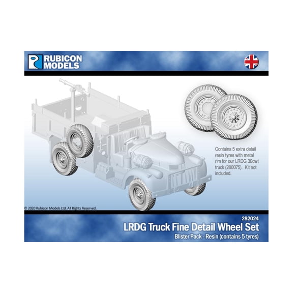Rubicon Models LRGD Truck Fine Detail Wheel Set (Resin) New
