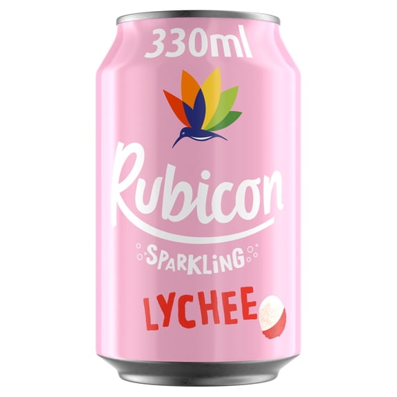 Rubicon Sparkling Lychee Juice Drink 330Ml Can, Imported from Britain