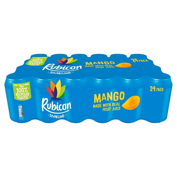 Rubicon Sparkling Mango 24 X 330Ml, Imported from Britain