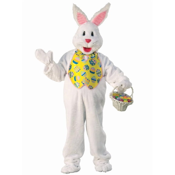Rubies Fluffy Easter Bunny Mascot Costume for Adults, Unisex One Size Fits Most