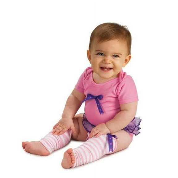 Rubie's Costume Co Newborn Baby-girls Ballerina Bodysuit, Pink/Purple/White, 6-9 Months