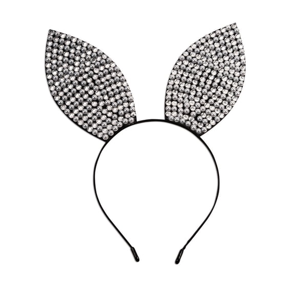 Rhinestone & Pearl Bunny Ears Headband