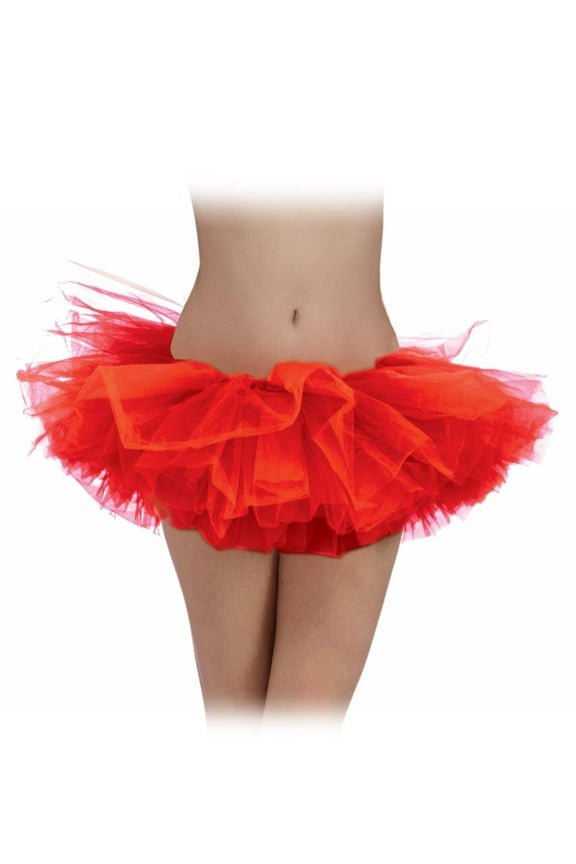 Sexy Neon Red Retro Ballet Team School Spirit Colored Skirt Tutu