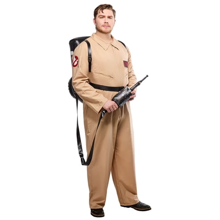 Ghostbusters Classic Beige Jumpsuit Costume for Adults by Rubies, Men's 2XL