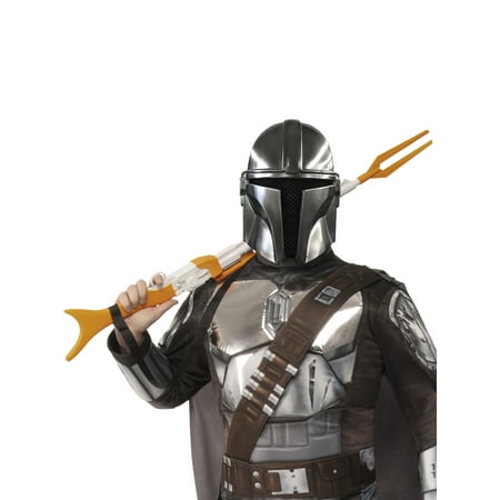 Rubie's Mandalorian Beskar Armor Half Silver Metal Costume Mask, for Adult