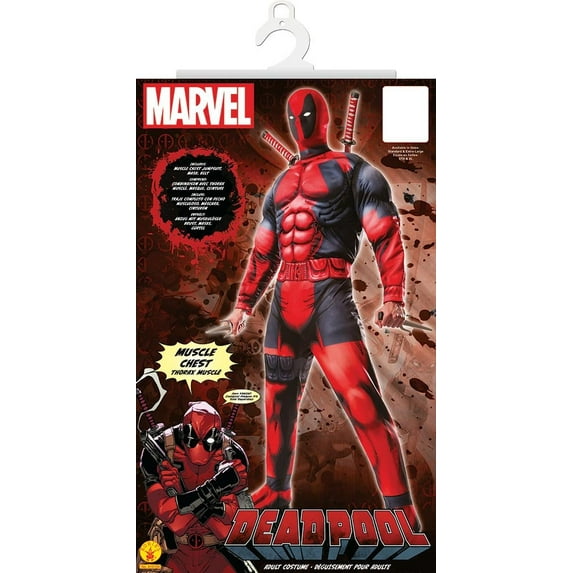 Rubie's Deluxe Deadpool Men's Halloween Fancy-Dress Costume for Adult, XL