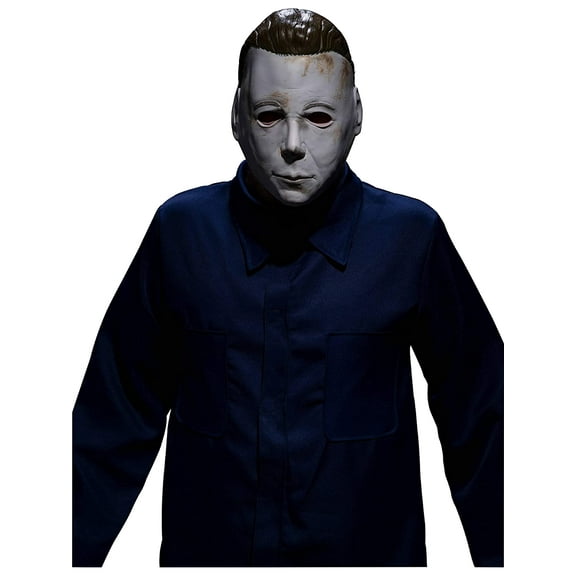 Rubie's Michael Myers White Synthetic Halloween Costume Mask, with Hair for Adult