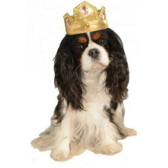 Soft Gold Princess Prince Queen King Crown Tiara Hat For Pet Dog