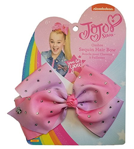 JoJo Siwa Pink Ombre Hair Bow With Gems Nickelodeon Costume Accessory
