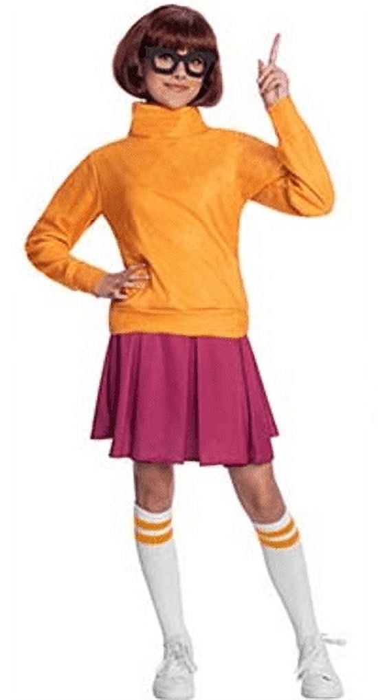 Women’s VELMA Halloween Costume Purim Scooby Doo Teen Small Medium Glasses  NEW