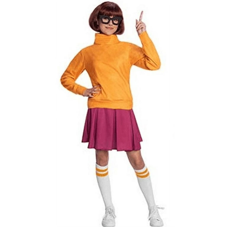 Women’s VELMA Halloween Costume Purim Scooby Doo Teen Small Medium Glasses  NEW