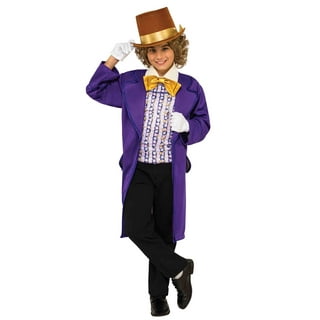 Childs Willy Wonka Golden Ticket Fancy Dress Costume Tabard Kids