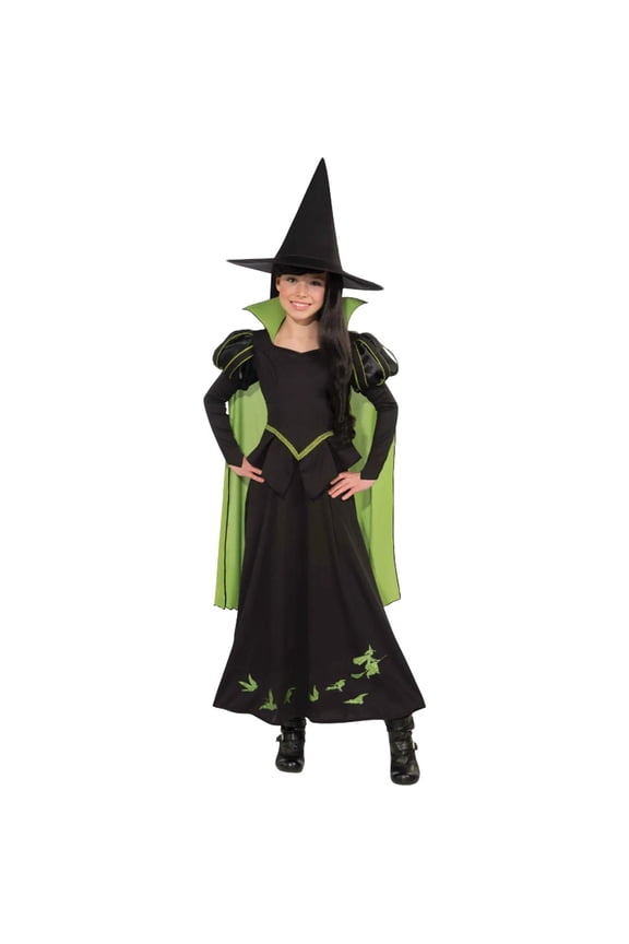 Rubie's Wizard of Oz Wicked Witch of the West Girl's Halloween Fancy-Dress Costume for Child, L
