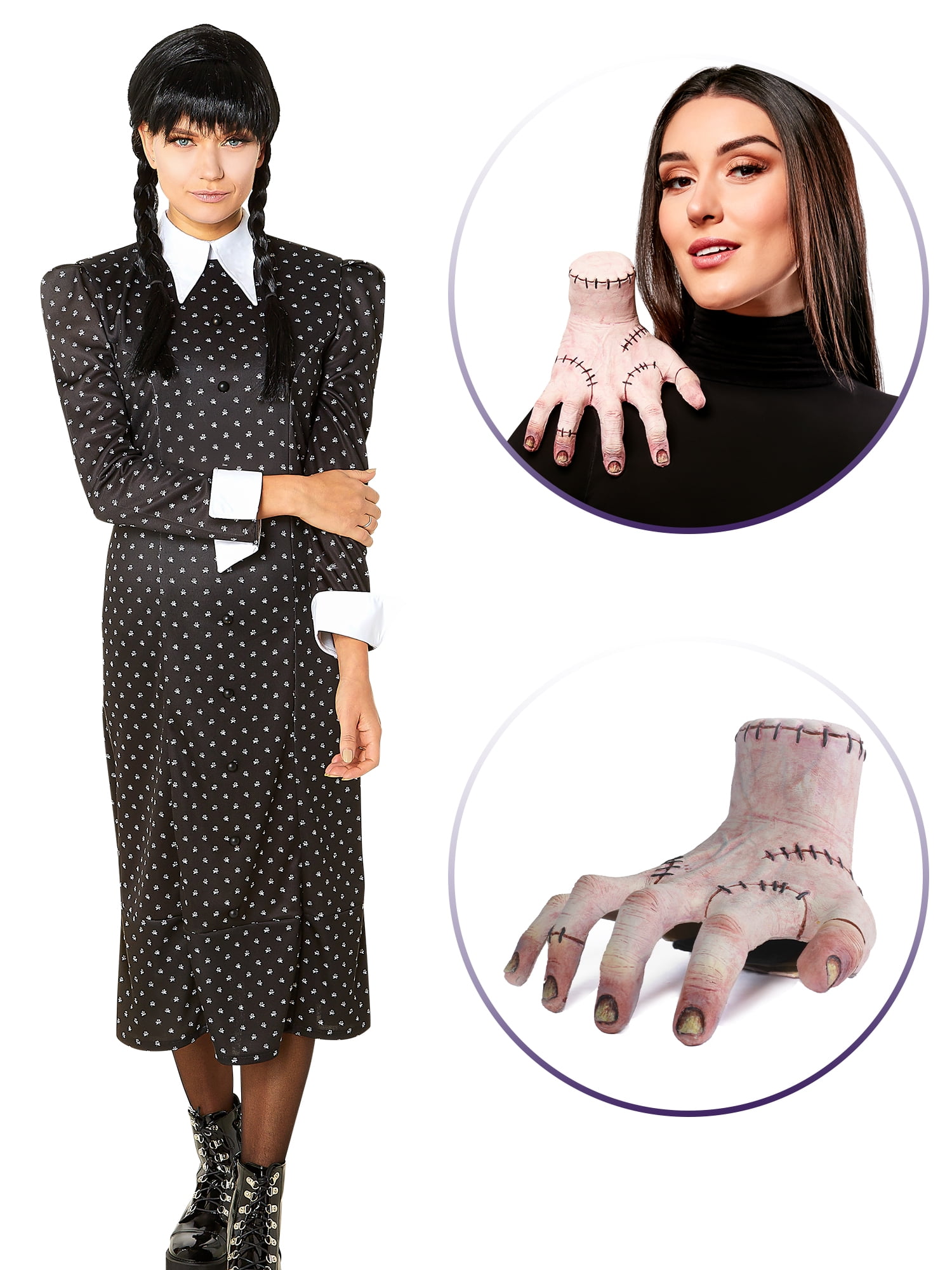 Gothic Girl Adult Wednesday Addams Costume – Costume Zoo