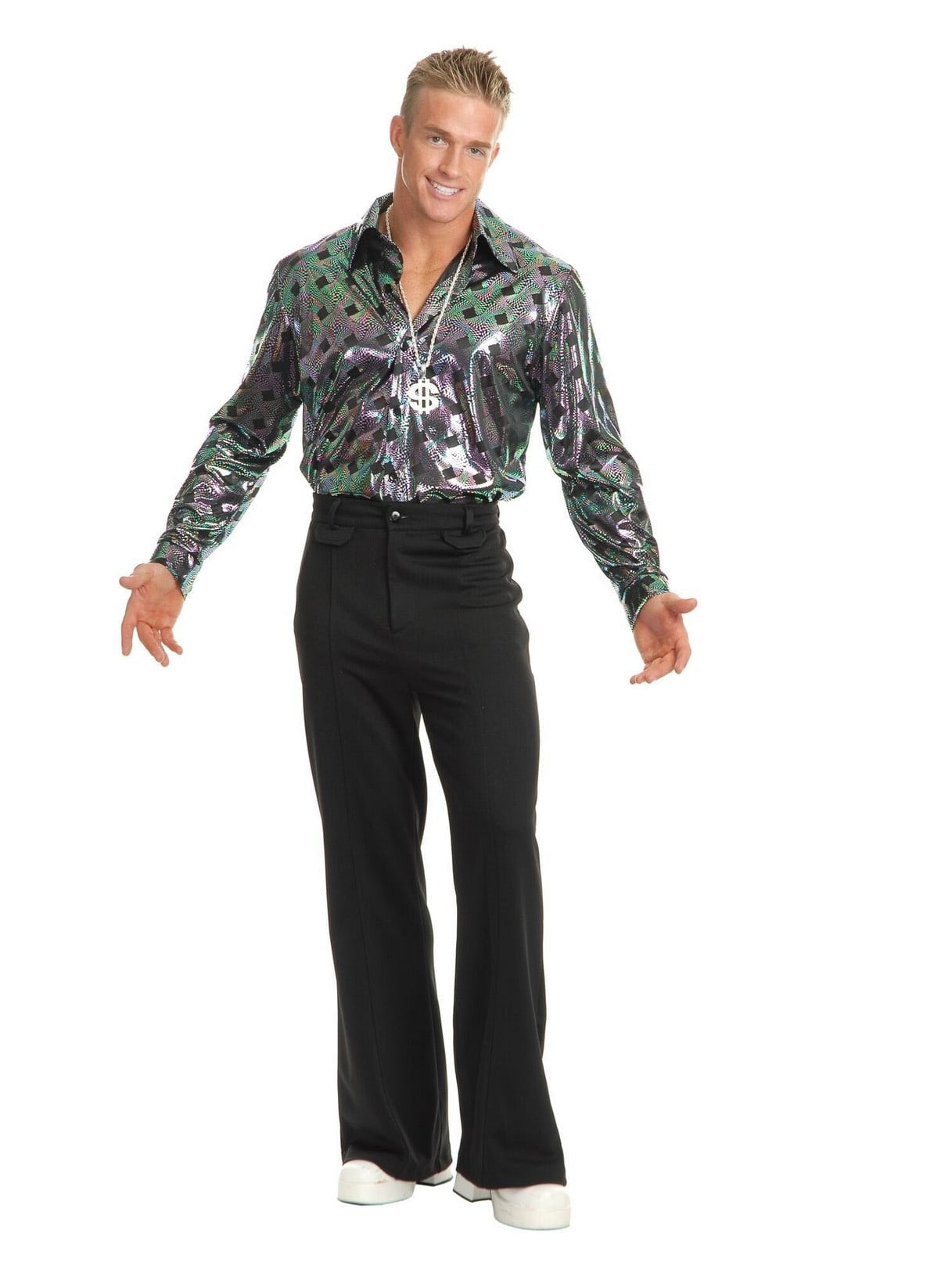 Rubies 70s Disco Black Costume Pants for Adults, Men's 32