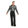 thumbnail image 1 of Rubies 70s Disco Black Costume Pants for Adults, Men's 32, 1 of 2