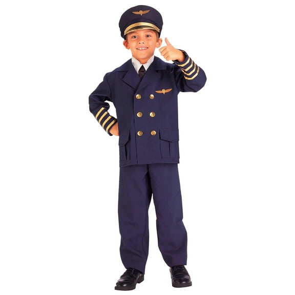Rubies Airline Pilot Costume for Kids, Boys Small
