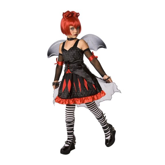 Rubies Batty Princess Costume Gothic Bat Dress with Wings Large (10-12)