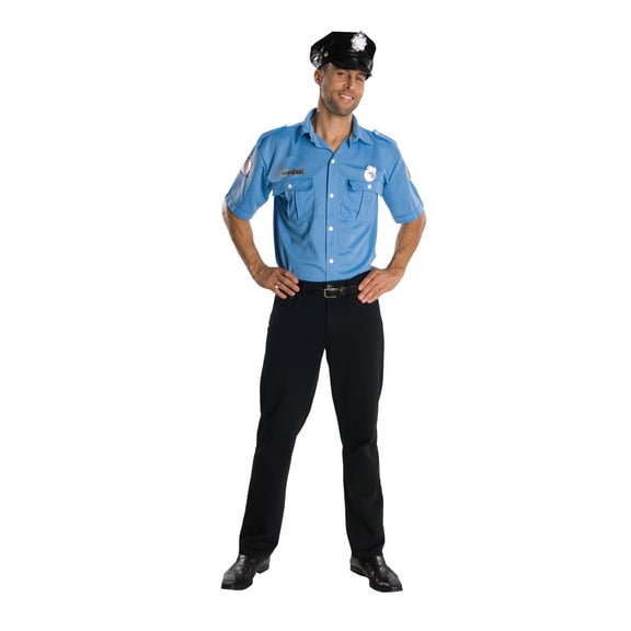 Rubies Blue Police Officer Costume for Adults, Men's XL
