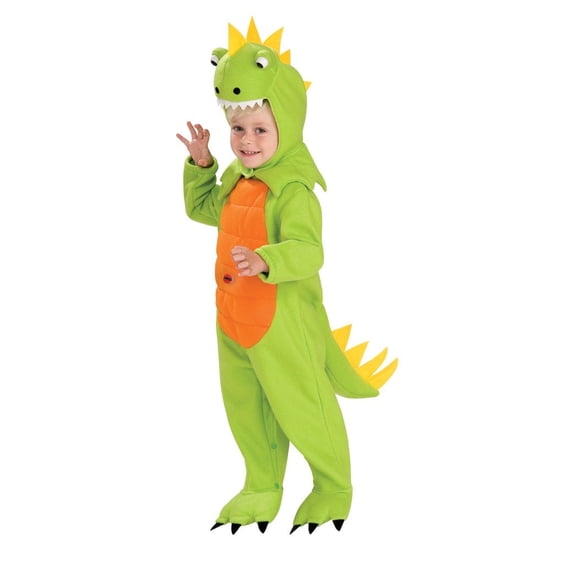Rubies Child's Talking Plush Dinosaur Costume, Green, Small