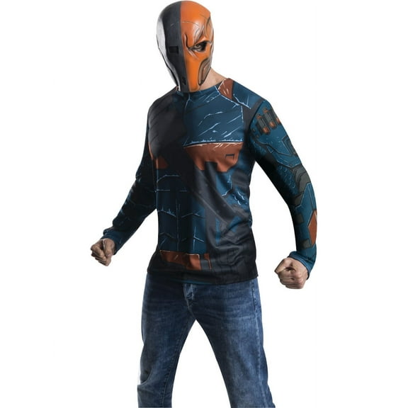 Rubies Costume Co Adult Men's Batman DC Comics Arkham City Deathstroke T-shirt Costume Small 34-36