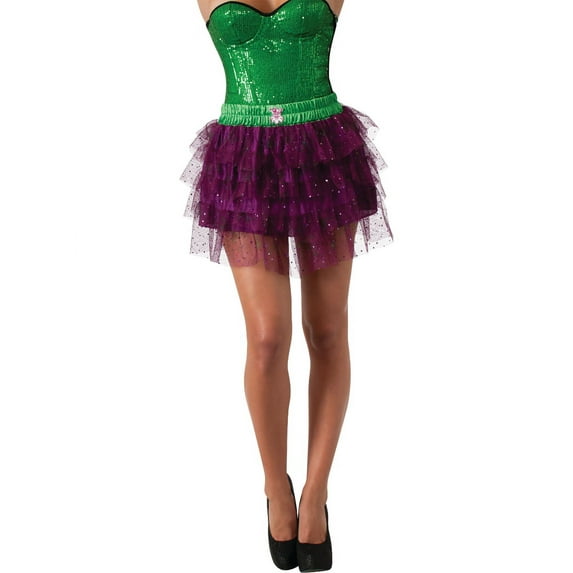 Rubies Costume Co Adult Womens DC Comics Justice League Size 12 Joker Sequin Skirt
