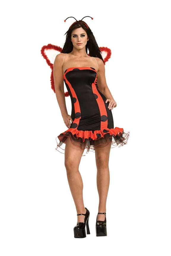 Costume Co Adult's Medium Size 8-10 Ladybug Red Lady Bug Costume