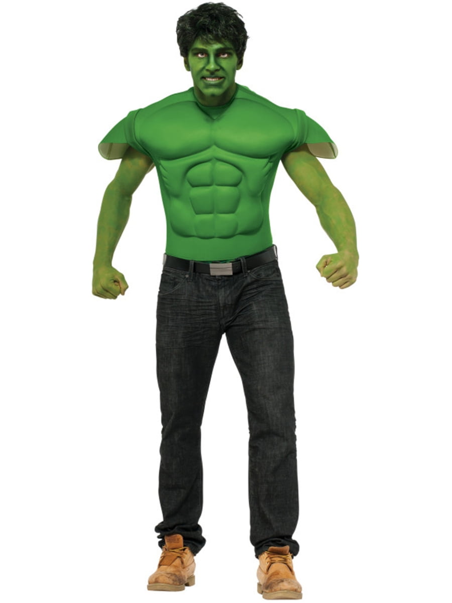 Adults Mens Marvel Comics Avengers The Hulk Costume Muscle Shirt