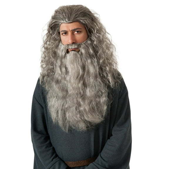 The Hobbit Gandalf Wig and Beard Costume Accessory for Adults by Rubies