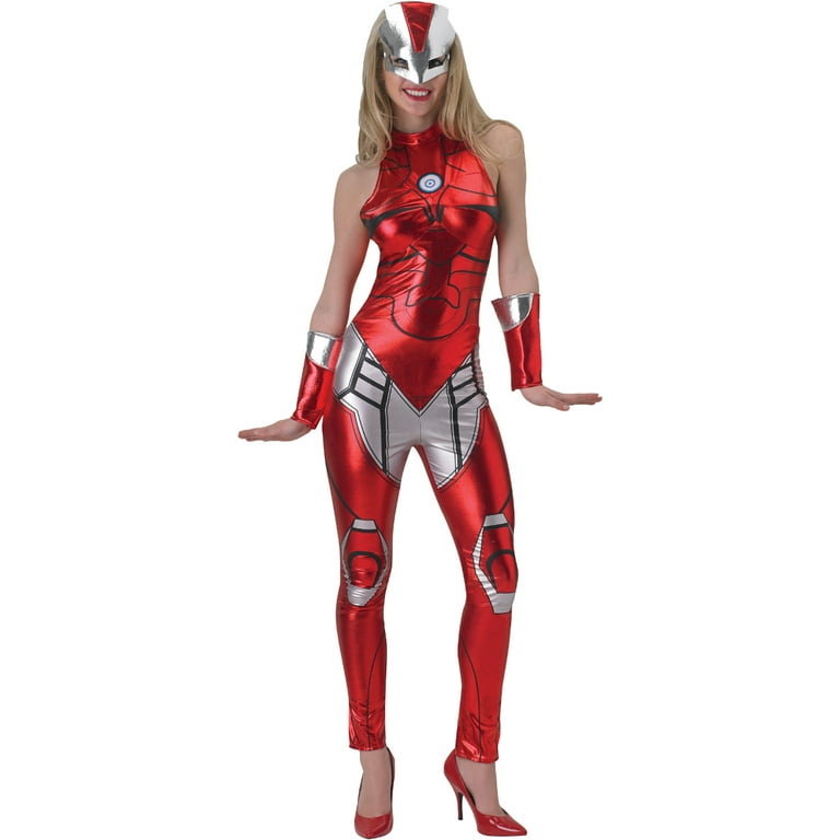 Iron Rescue Jumpsuit Womens Red Man Costume Iron Rescue Jumpsuit Womens Red Man Costume