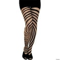 thumbnail image 1 of Rubies Costume GLHA9036P Womens Swirl Print Tights, Flesh & Black, 1 of 1
