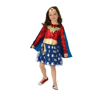Girls Officially Licensed DC Comics Wonder Woman Sequin Dress Halloween ...