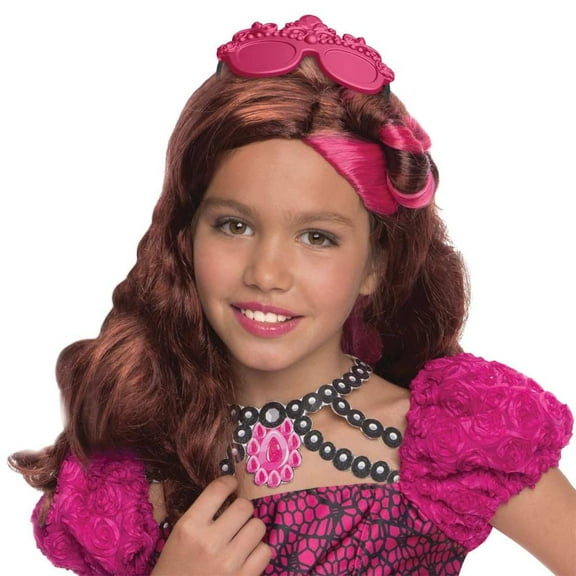 Child's Ever After High Briar Beauty Wig With Headpiece Costume Accessory