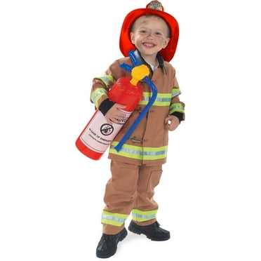 Rubies Firefighter Classic Tan Costume for Kids, Unisex Small