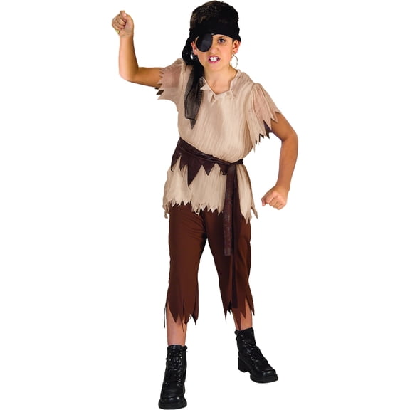 Child's Caribbean Pirate Captain Costume Boys Medium 8-10