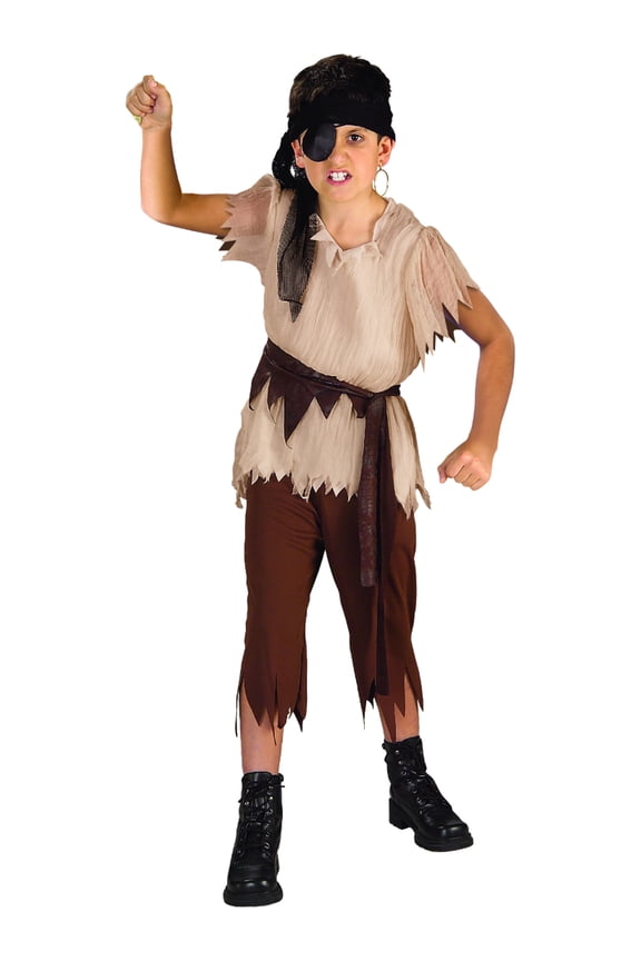Child's Caribbean Pirate Captain Costume Boys Medium 8-10