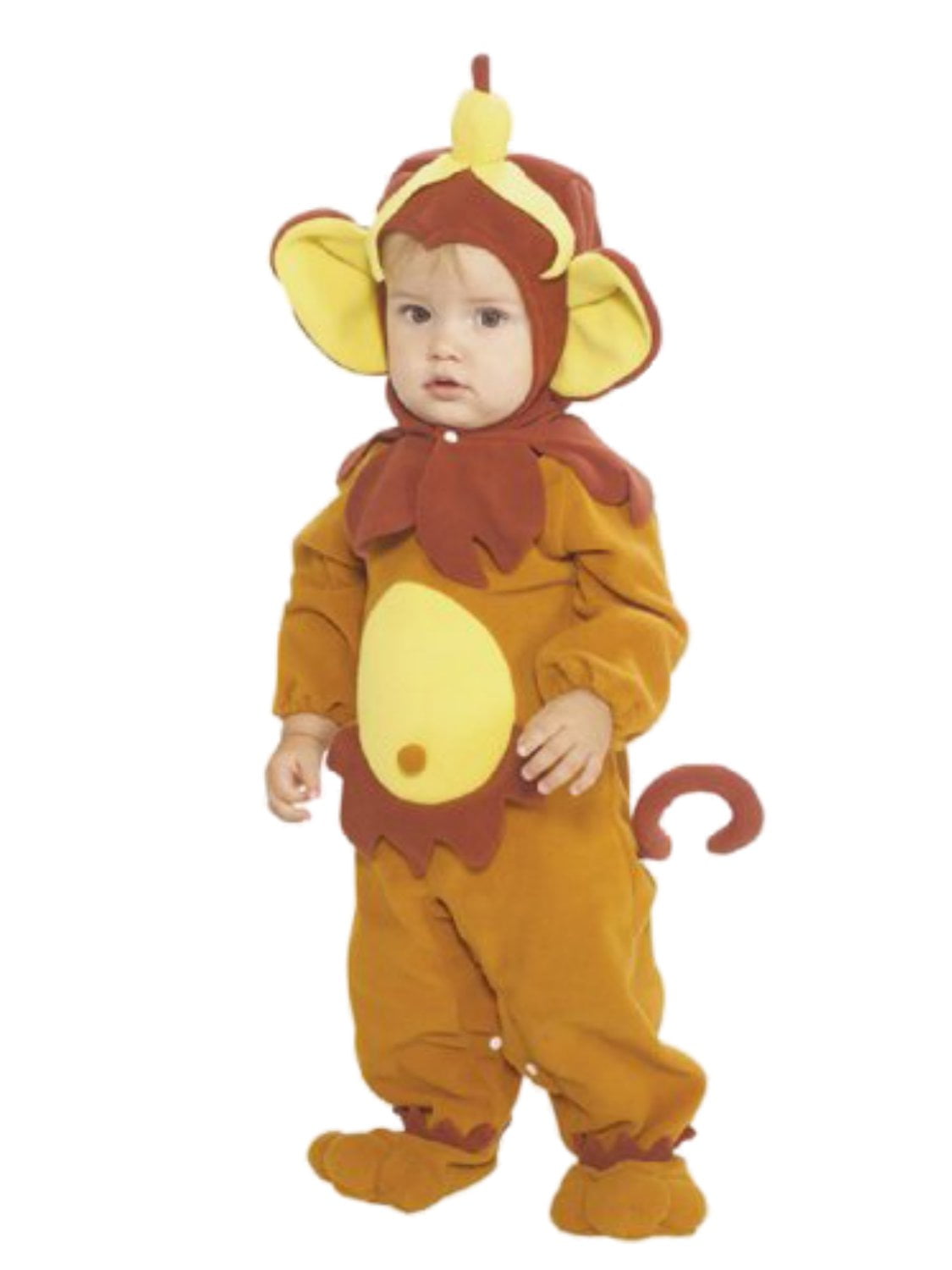 Rubies Infant Boys & Girls Monkey Costume With Banana Hat Baby Romper 0-6m