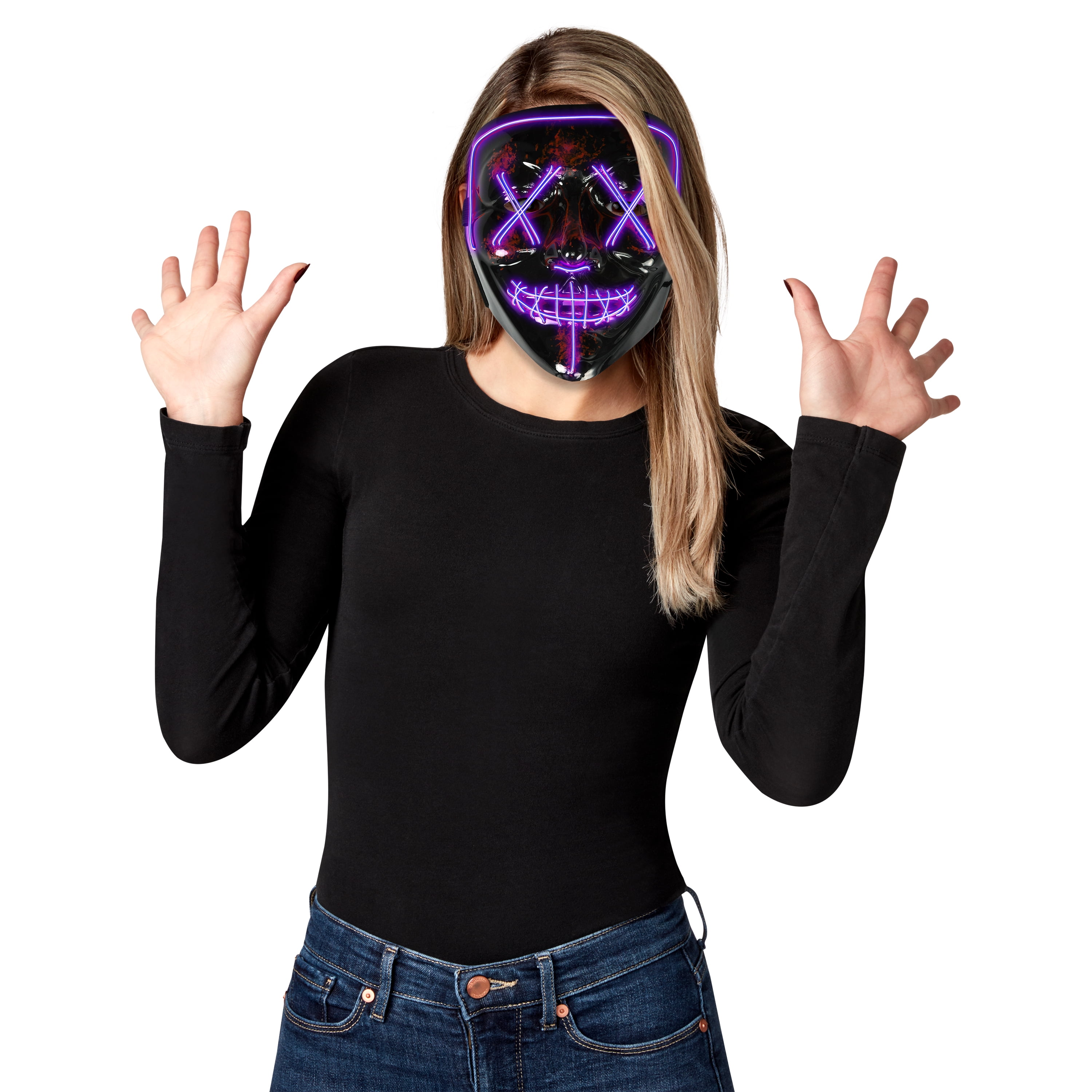 Rubies LED Light Up EL Wire Mask Halloween Accessory