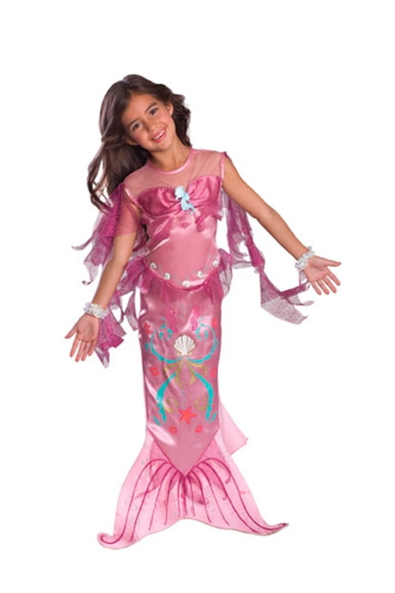 Magical Pink Mermaid Costume for Kids, Girls Small