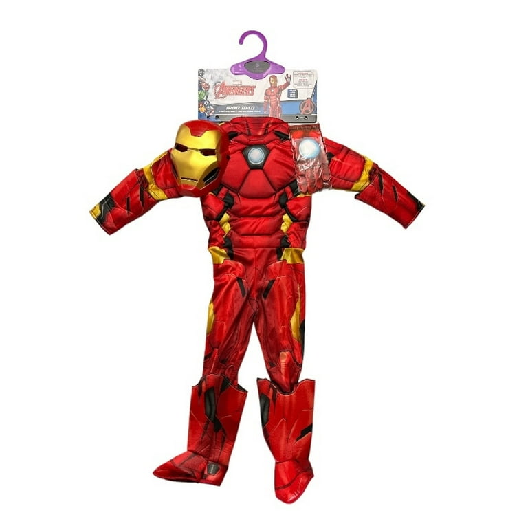 Rubies Marvel Avengers Boy’s Iron Man Jumpsuit, Mask & Gloves